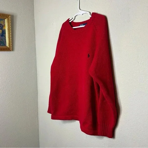 Boys Red Polo Knit Sweater Size Medium - Picture 5 of 5